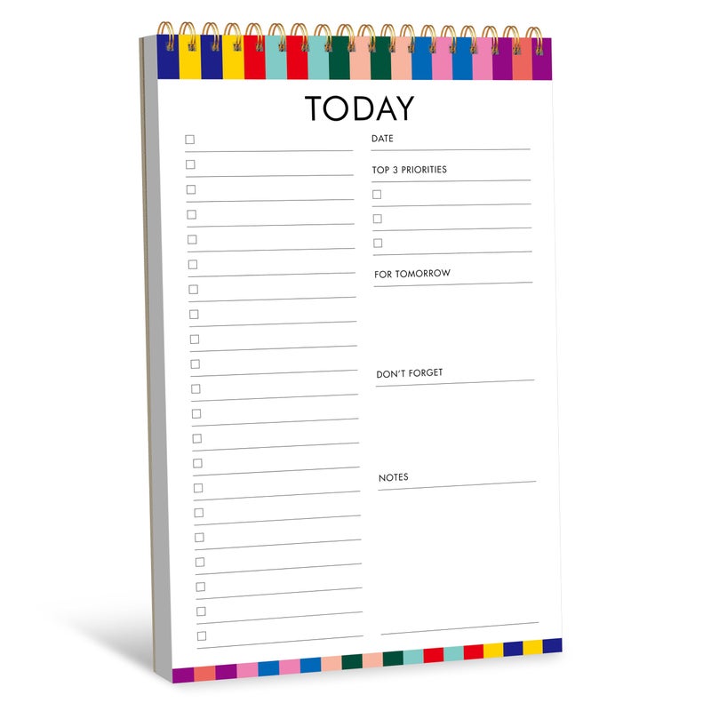 Gethelud To Do List Notepad, Daily Planner Notebook with 52 Tear-off Sheets, Undated Writing Organizer for Daily Tasks and Goal, Coiled Task Track Checklist Productivity Pad for Office, Classroom, Home, School - Image 1