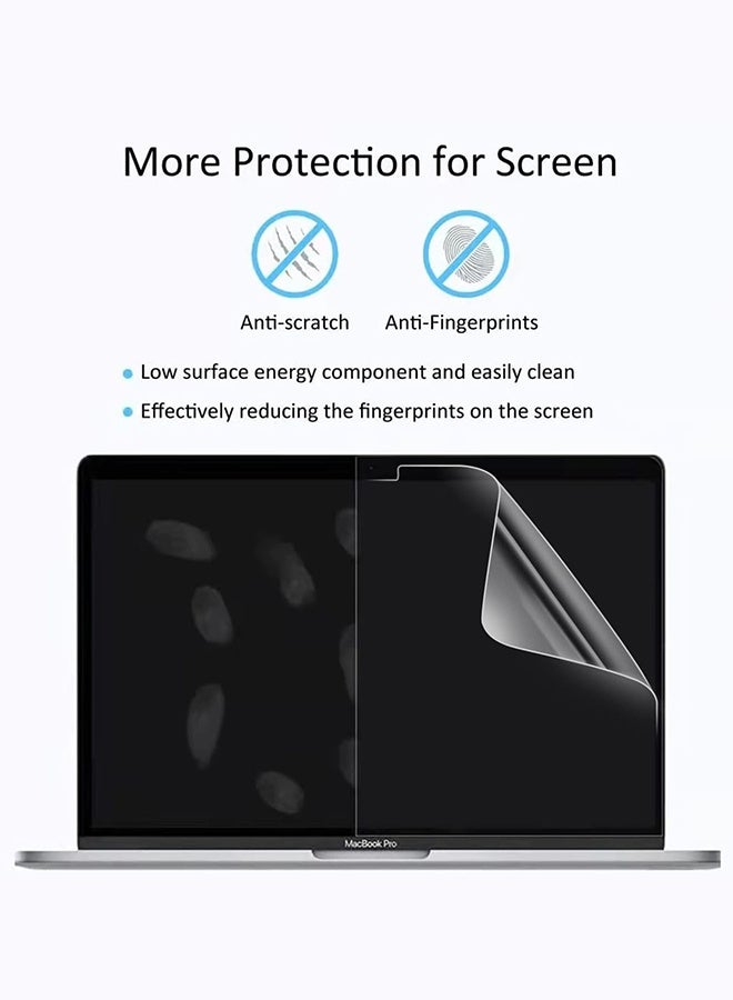 بشكل مختصر [عبوة من قطعتين] واقي شاشة شفاف للغاية من مادة PET لجهاز Macbook Pro مقاس 14 بوصة (معالج M5، M4، M3، M2، M1) طرازات 2025-2021، فيلم واقي عالي الدقة - Image 5