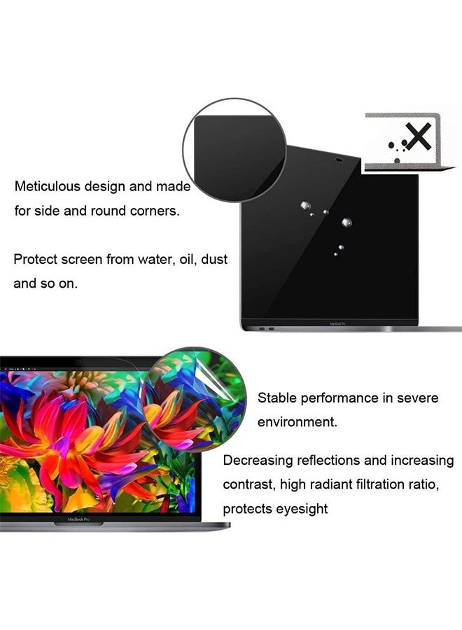 بشكل مختصر [عبوة من قطعتين] واقي شاشة شفاف للغاية من مادة PET لجهاز Macbook Pro مقاس 14 بوصة (معالج M5، M4، M3، M2، M1) طرازات 2025-2021، فيلم واقي عالي الدقة - Image 4