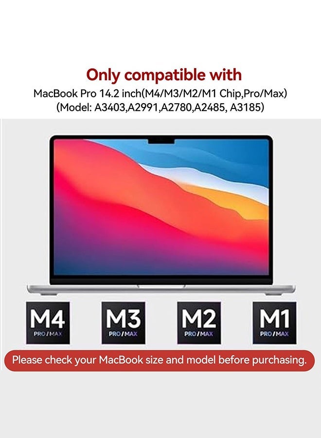 بشكل مختصر [عبوة من قطعتين] واقي شاشة شفاف للغاية من مادة PET لجهاز Macbook Pro مقاس 14 بوصة (معالج M5، M4، M3، M2، M1) طرازات 2025-2021، فيلم واقي عالي الدقة - Image 2