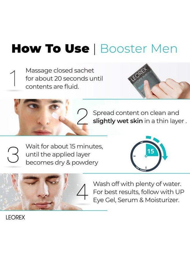 leorex LEOREX Booster Active For Men Anti-Wrinkle Tightening Lift Firm Cream - Ultra Cream Repair Facial Mask, Age Eraser Firming Creams, Rejuvenating Anti-Aging Creams 10 Treatments 33 Grams  - Image 2