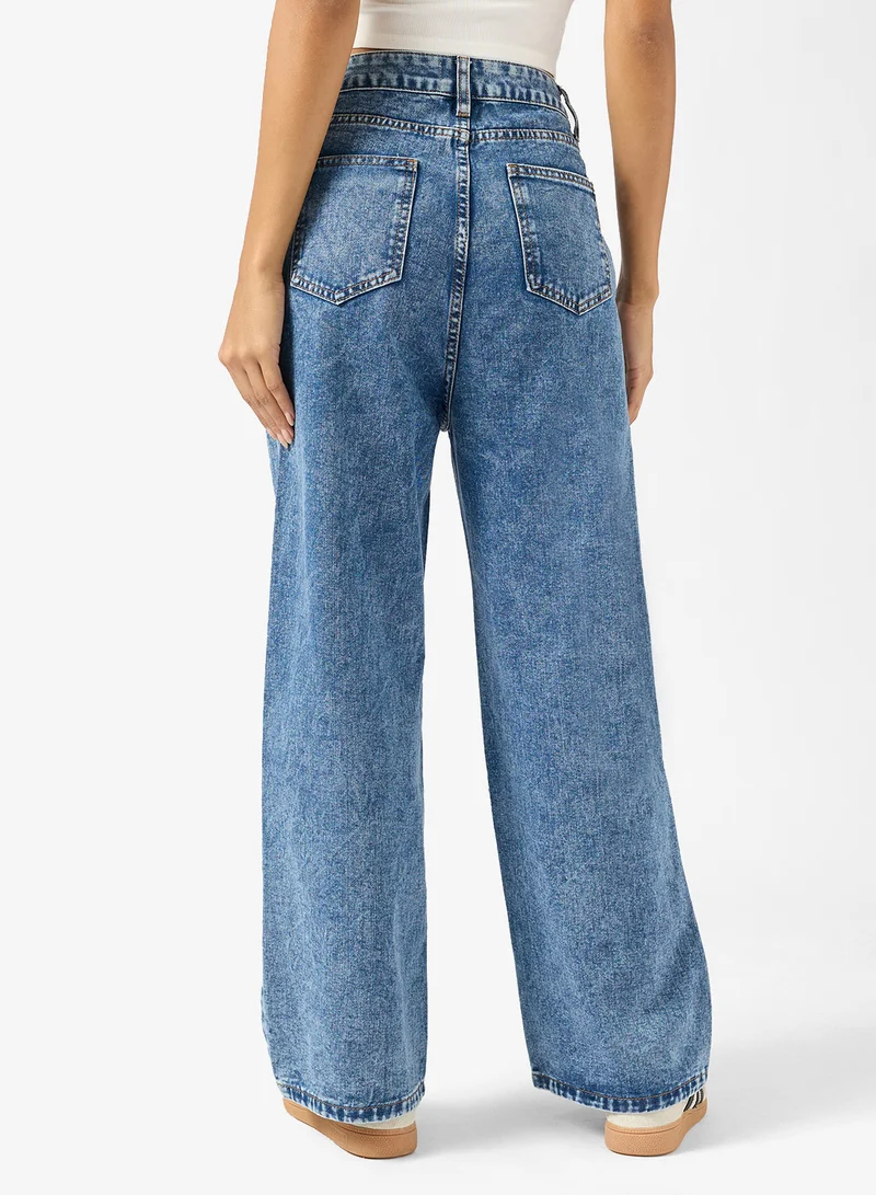 Ginger  Rhinestone Embellished Straight Fit Jeans for Women | Best Price UAE