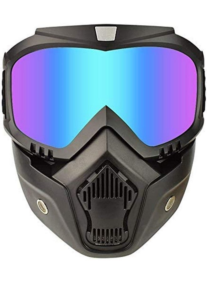 FABSPORTS protective goggles with detachable mask, Anti UV, Windproof, soft foam padded for comfort. Used for Motorcycle, Dirt Bike off road, ATV Ride, snowboarding, skiing, cycling etc - Image 1