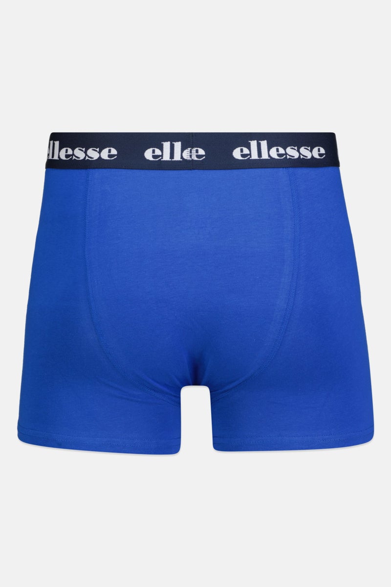 Ellesse Men 3 Pack Brand Logo Trunks, Blue/Red/Navy  - Image 3