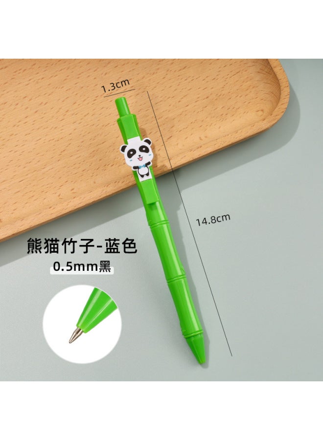 HELPS Panda Bamboo Press Pen Creative Student High Color Value Gel Pen 0.5 Bullet Office Signature Black Pen - Image 1
