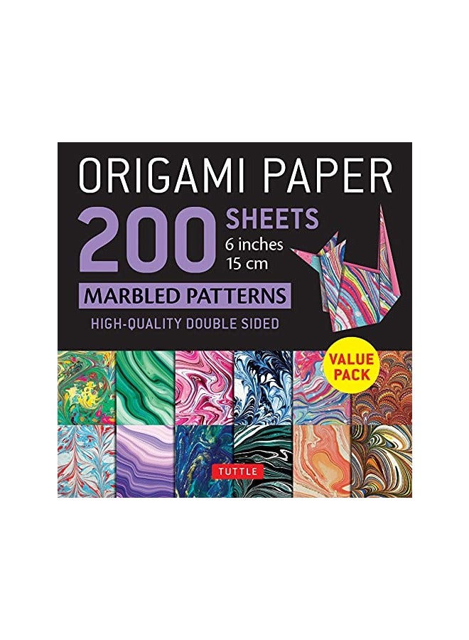 Origami Paper 200 Sheets Marbled Patterns 6 15 Cm Tuttle Origami Paper Highquality Double Side