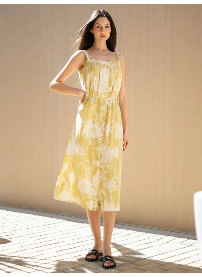 sanskrutihomes Sanskrutihomes All-Over Print Sleeveless A-Line Knee-Length Dress