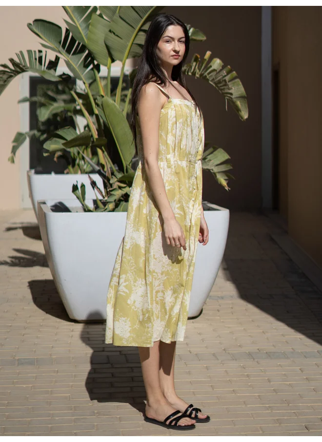 sanskrutihomes Sanskrutihomes All-Over Print Sleeveless A-Line Knee-Length Dress