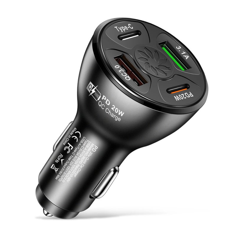One To Four 20Wpd + Qc3.0 3.1A 2Usb + Type-C Fast Charging Car Charger Generation - Image 4