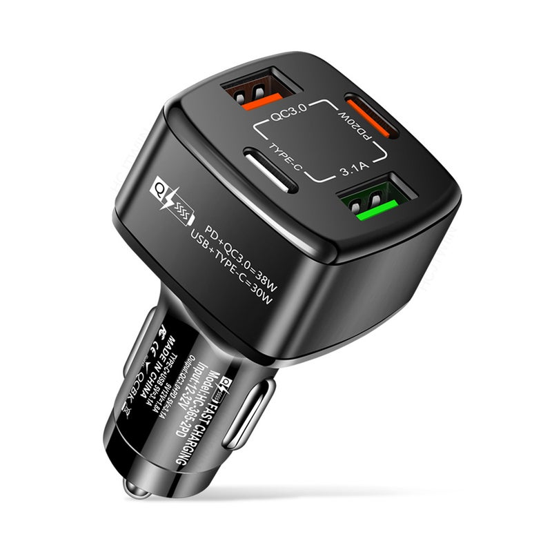 One To Four 20Wpd + Qc3.0 3.1A 2Usb + Type-C Fast Charging Car Charger Generation - Image 3
