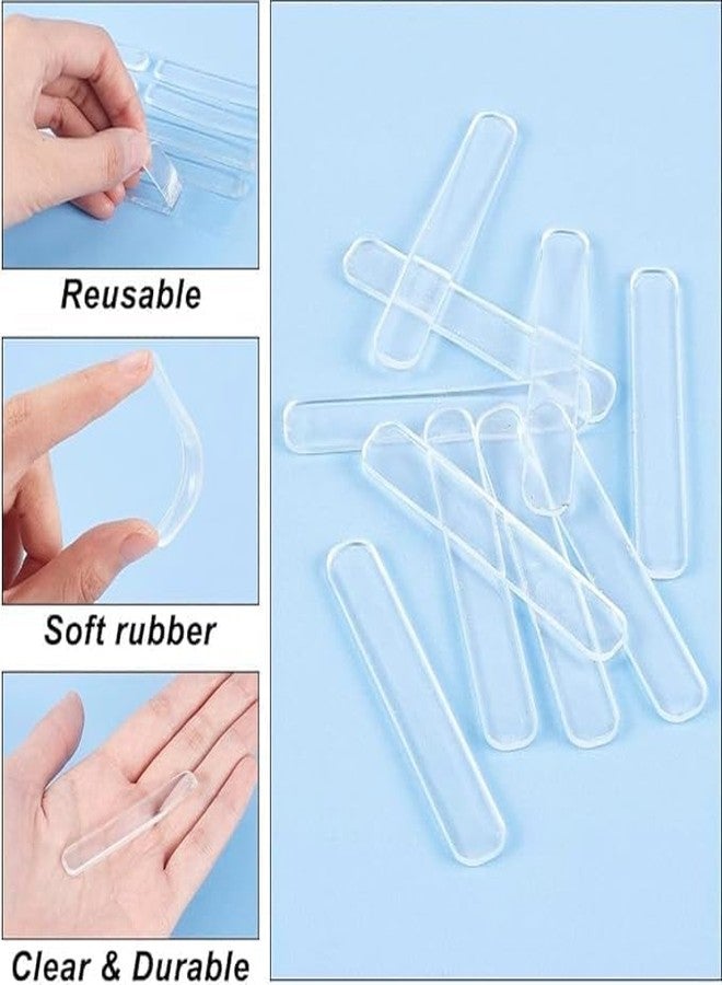 INNPOLE Wall Protector Rubber Stopper 10 Pcs Clear Round Door Knob Cover Self Adhesive Bumpers Guard from Doors Handle Door Stop Stick On Cabinet Furniture Corner Refrigerator (10) - Image 5