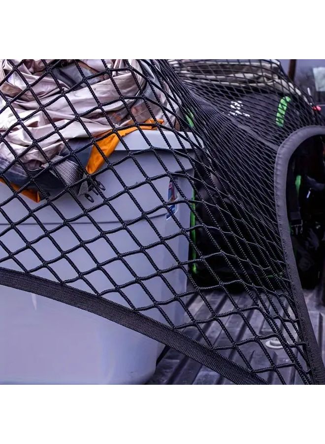 Double Layer Truck Bed Cargo Net 3.3x4ft Stretches to 5.8x7ft for Pickup SUV - Image 3