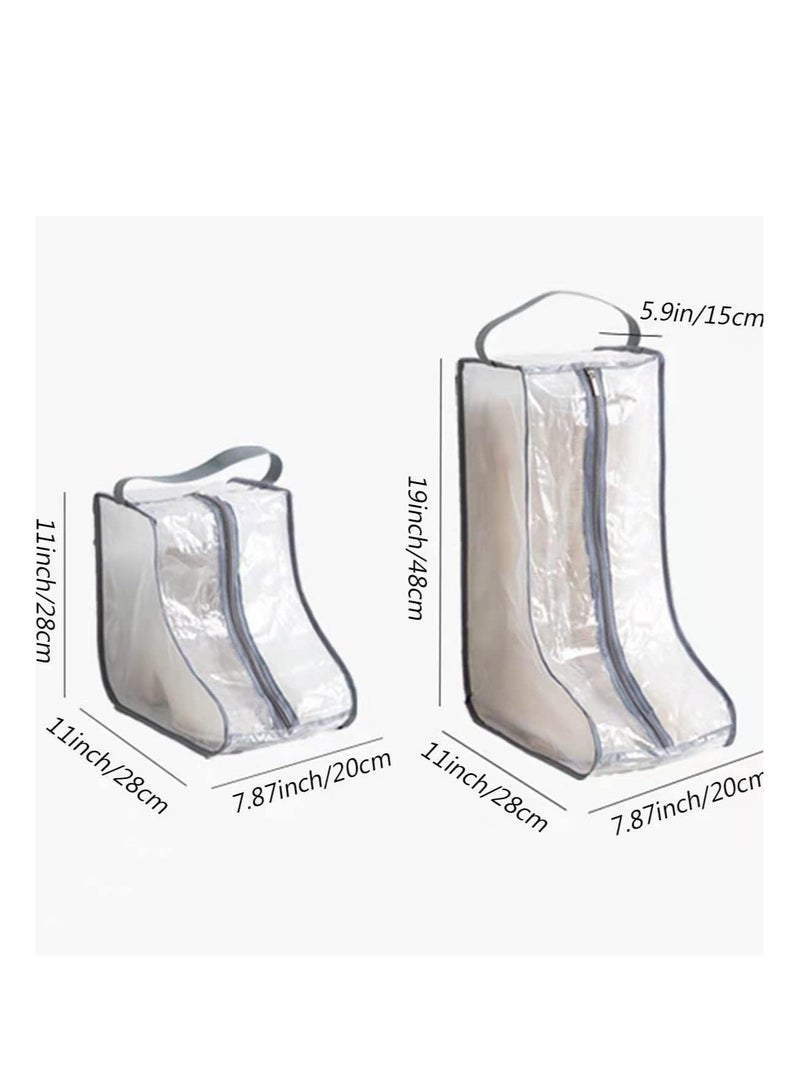 general 4 Packs Shoes Bags Portable Women Tall Short Boot Bags 2 Pack Tall + 2 Pack Short Waterproof for Travel and Daily Use - Image 2