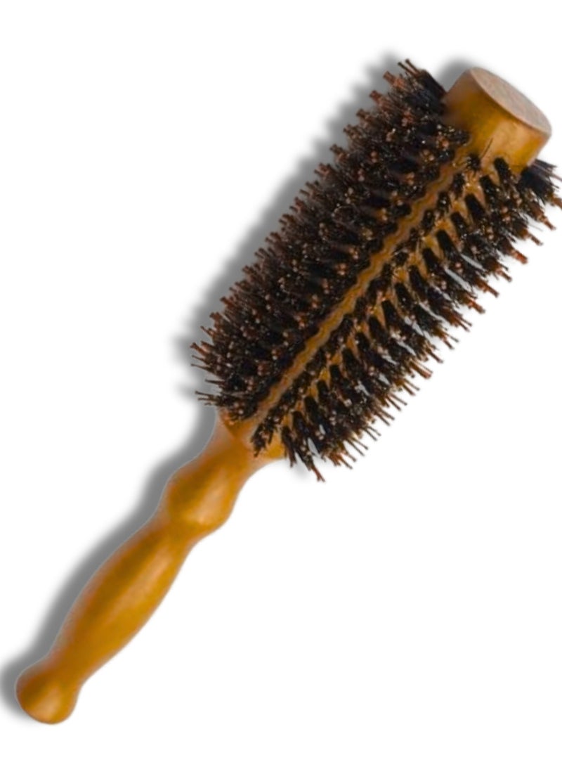 بونيتا Rounded Styling Wooden Hair Brush For Hair Dryer فرشاة شعر خشبية مستديرة لتصفيف الشعر، مناسبة لمجفف الشعر - Image 4