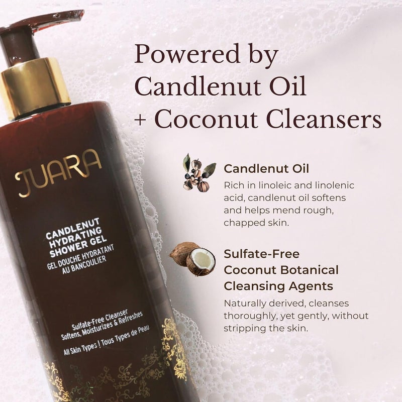 JUARA Candlenut Hydrating Shower Gel - Sulfate-Free Body Wash for All Skin Types - Image 3