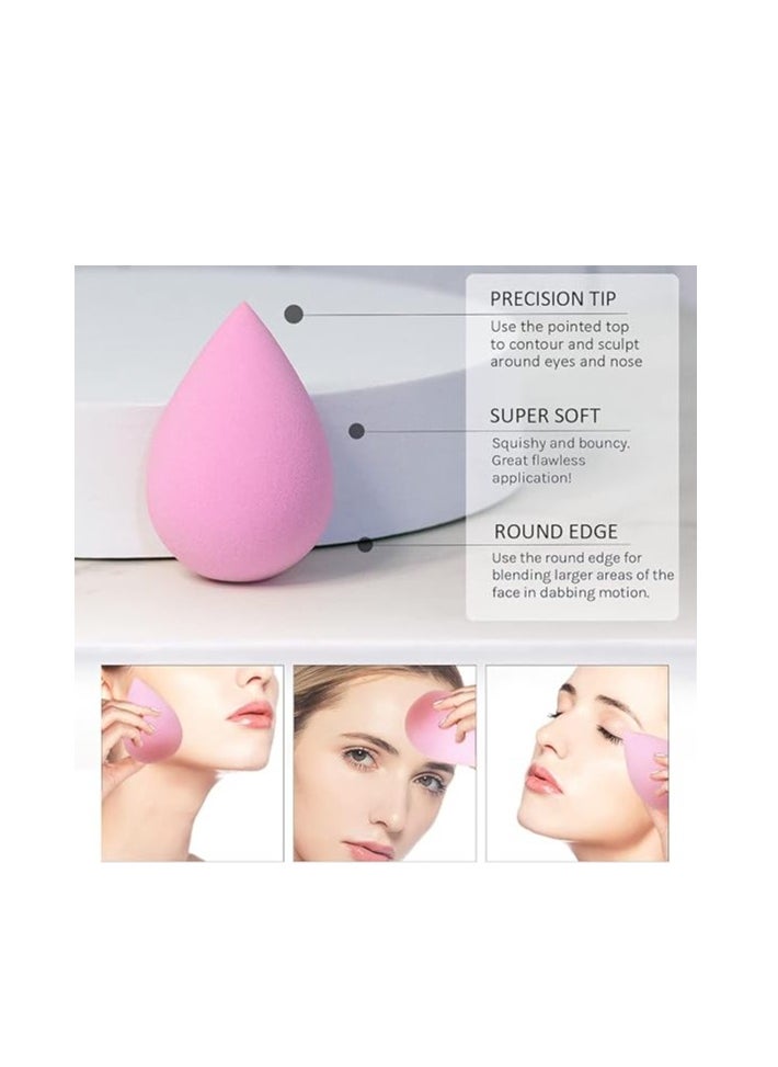 Generic - Assorted Color Makeup Sponges in Jar Set, 6 Pieces, Beauty Blender for Foundation and Concealer, Soft, Latex-Free Makeup Sponges, for Even and Smooth Makeup Application, Multiple Colors - Image 1