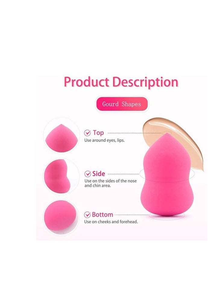 Generic - Assorted Color Makeup Sponges in Jar Set, 6 Pieces, Beauty Blender for Foundation and Concealer, Soft, Latex-Free Makeup Sponges, for Even and Smooth Makeup Application, Multiple Colors - Image 1