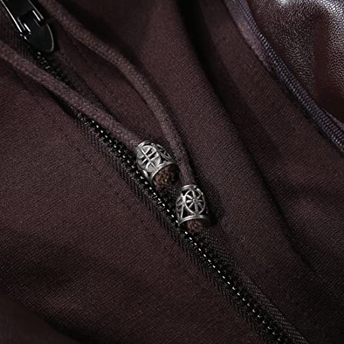 Tanming Womens Faux Leather Jacket Hooded Moto Biker Coat Outerwear Fall Fashion Outfits Winter Clothes - Image 2