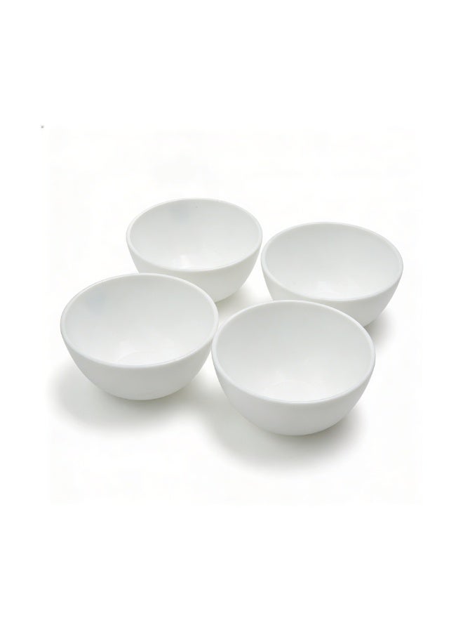 Luminarc 4Pcs White Ceramic Bowl  – 9.5cm Small Serving Bowls, Durable Microwave & Dishwasher Safe Soup Dessert Snack Bowls - Image 1