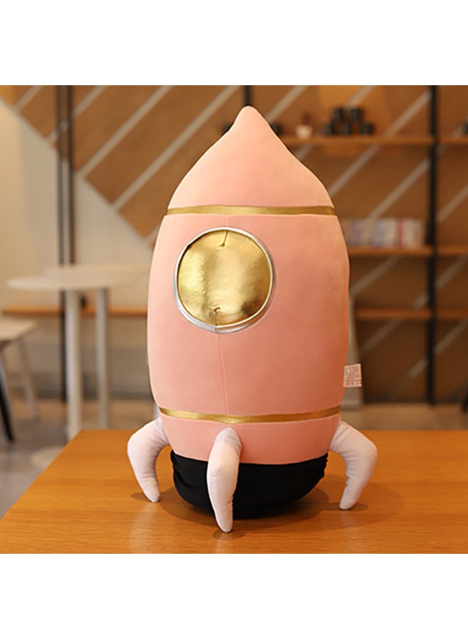 Creative Travel Space Astronaut Rocket Plush Toy Doll Labeling To Send Children Gifts Night Market Stall-Color:Pink Rocket-Height:Rocket: 33cm - Image 1