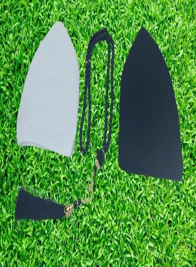 Mirfa Namaz Cotton Topi, Knit Kufi Hat Skull Caps for Men Women Muslim Breathable Ramadan Beanie, Tasbih 100 Prayer Beads (Cotton, Black Cap & White Cap with Black Tasbeeh) - Image 4