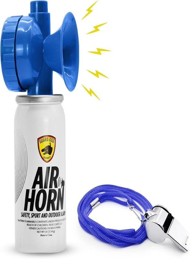 GUARD DOG SECURITY Air Horn for Dogs, Powerful Blow Air Horns training and behavior aids, Air Horn for Safety, Stops Barking, Jumping, Fighting, Chasing, Works as coyote deterrent (1 Pack w/whistle) - Image 1