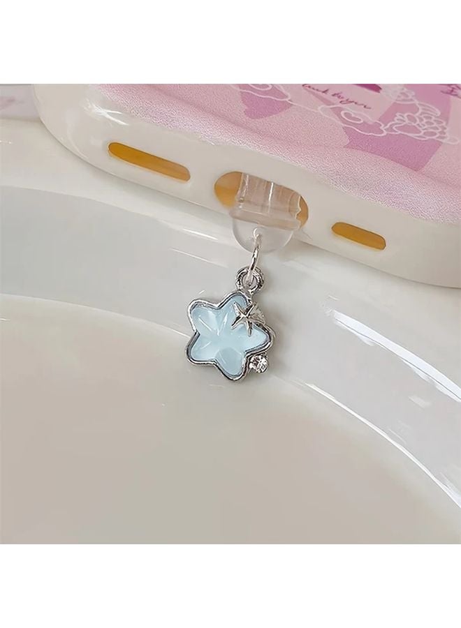 Lightning Blue Star Dust Plug For Type C Charging Ports Phone Accessory - Image 4