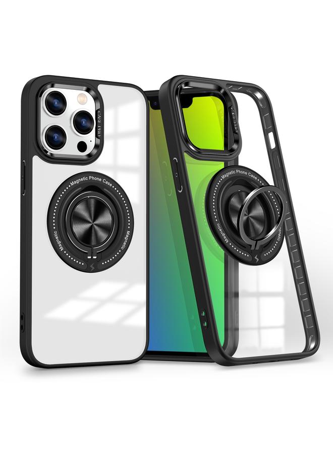 اس-توب جراب لهاتف iPhone 15 Pro Max مزود بحلقة دوارة مغناطيسية - Image 1