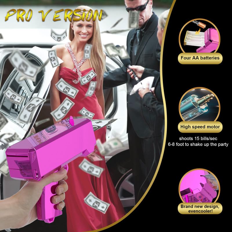 Gusil Make it Rain Gold Gun for Movies That Look Real,Handheld Spary Gun for Game Movies Party Supplies - Image 2