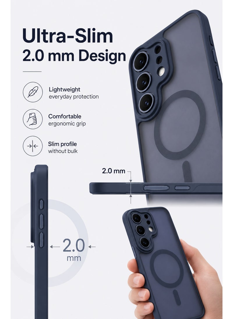 سوكاد حافظة لهاتف Samsung Galaxy S24 Ultra، متوافقة مع MagSafe، غطاء مغناطيسي بظهر مطفي مقاوم للصدمات مع حماية كاملة للكاميرا، مغناطيس قوي، نحيفة وخفيفة، تدعم الشحن اللاسلكي - Image 5