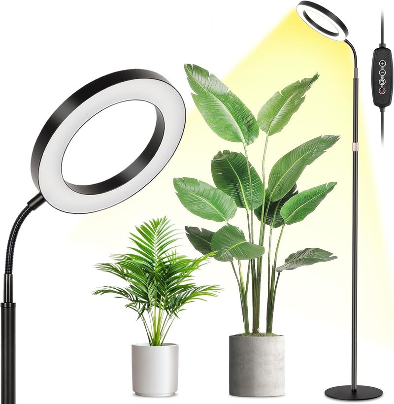 LBW Grow Lights for Indoor Plants with Stand Full Spectrum, Floor Plant Lights for Indoor Growing, 108 LEDs Standing Plant Lamp, 4/8/12H Auto Timer, 6 Brightness,68inchs Height Adjustable,7.8 Diameter - Image 1