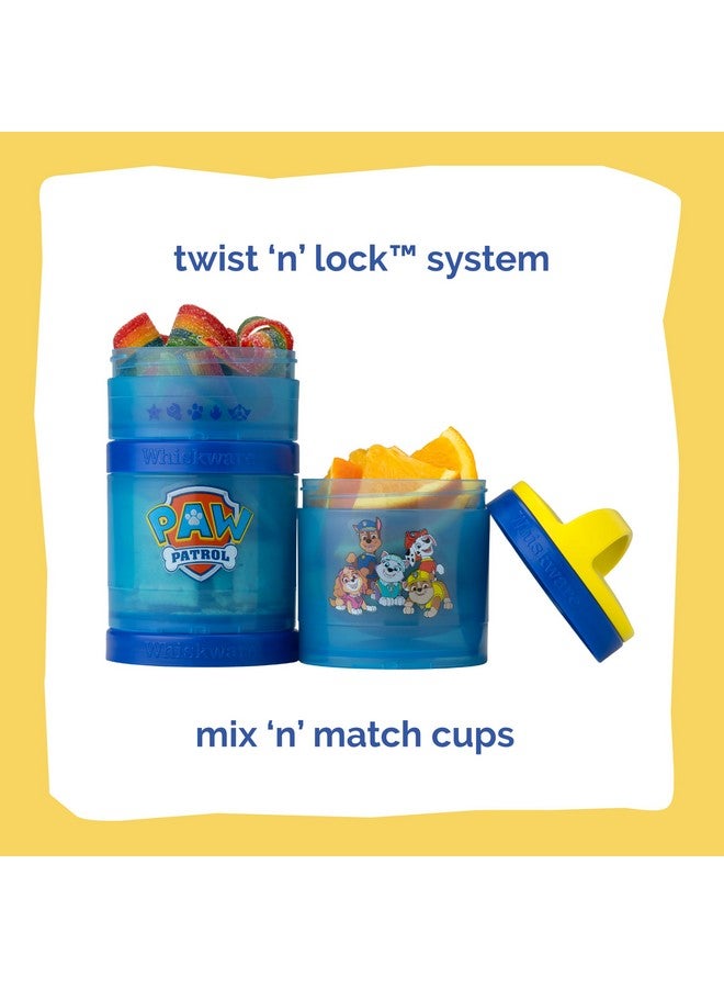 Whiskware Paw Patrol Stackable Snack Containers for Babies, Kids, and Toddlers, 3 Stackable Snack Cups for School and Travel, Formula Friendly, Cupholder Friendly All Paws On Deck! - Image 3