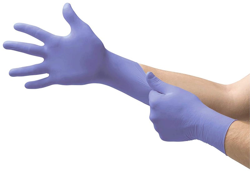 Microflex SU-690 Disposable Nitrile Gloves, Latex-Free, Powder-Free Glove for Cleaning, Mechanics, Automotive, Industrial, or Medical applications, Violet, Size X-Large, Box of 100 Units - Image 1