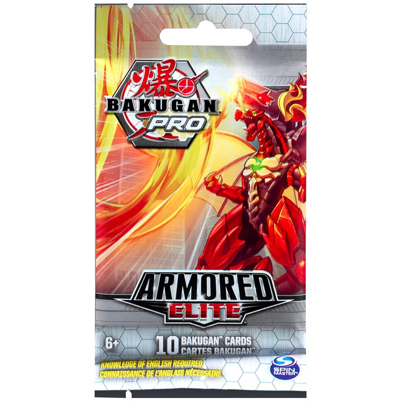 BAKUGAN باكوجان برو، حزمة تعزيز النخبة المدرعة مع 10 بطاقات تداول قابلة للجمع، للأعمار من 6 سنوات وما فوق - Image 1