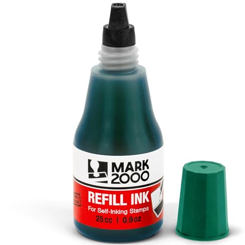 Mark 2000 Self-Inking Refill Ink - Green - 25cc (0.9oz) - Image 3