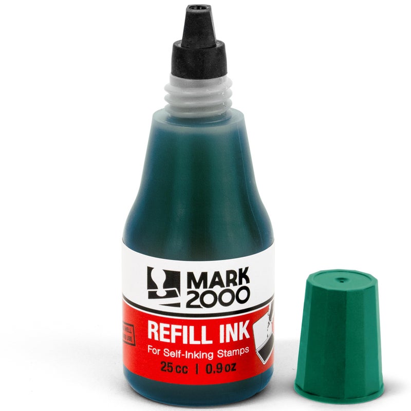 Mark 2000 Self-Inking Refill Ink - Green - 25cc (0.9oz) - Image 5