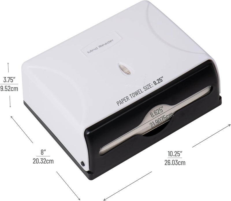 Mind Reader Multi-Fold Paper Towel Dispenser, Paper Towel Holder, 3.75 in. L x 10.5 in. W x 14 in. H - Image 3