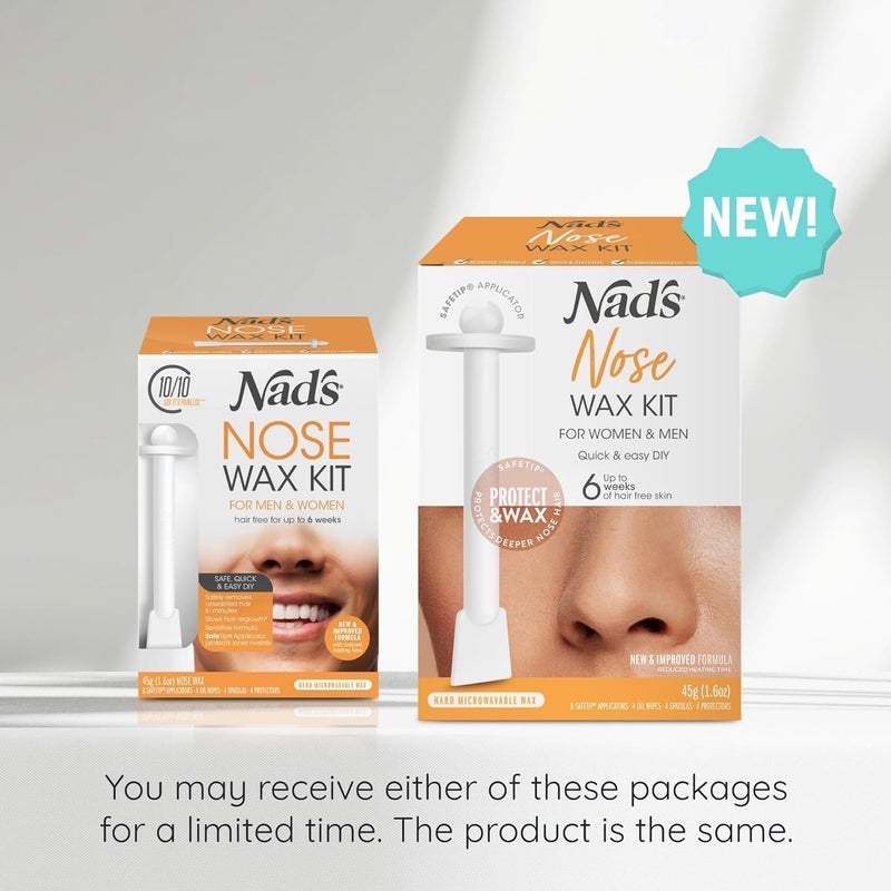 Nad's مجموعة شمع الأنف نادز للرجال والنساء لإزالة شعر الأنف مضادة للحساسية 45 جرام - Image 5