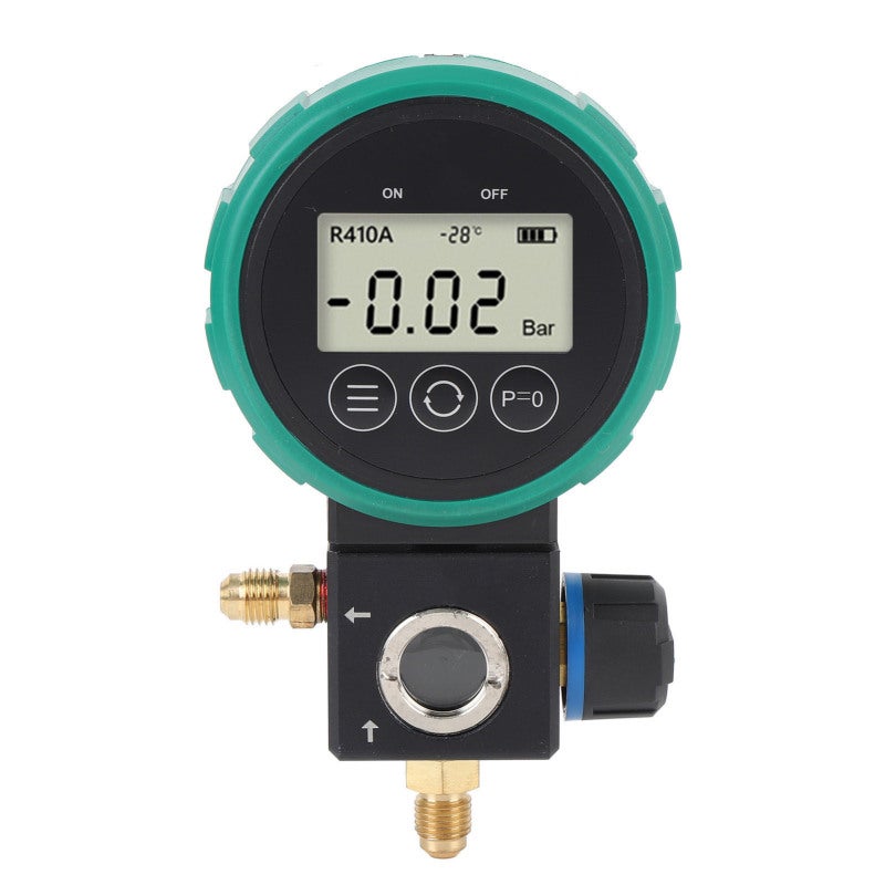 Hongsen Digital HVAC Gauge: 0-5MPa Range, High Accuracy Sensor, Low Power Consumption - Ball Valve Control, Timed Shutdown & Overpressure Reminder for Air Conditioning Installation and Maintenance - Image 1