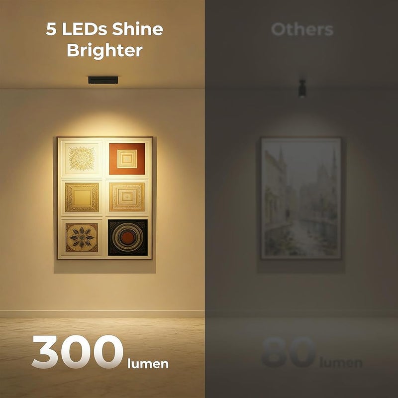 HASTHIP ELEPHANTBOAT® USB Cordless Wall Lamp 3-Color Wall Spotlights with Adjustable Angle, Dimmable Brightness, Remote Control, Timer Setting, LED Closet Lamp Wall Night Light for Hallway, Bedroom - Image 2
