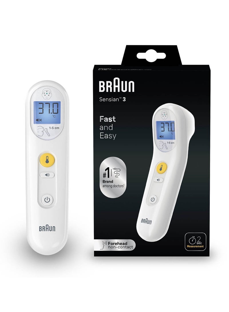 BRAUN Sensian 3 Forehead Non-Contact Thermometer - BNT050EE - Image 1