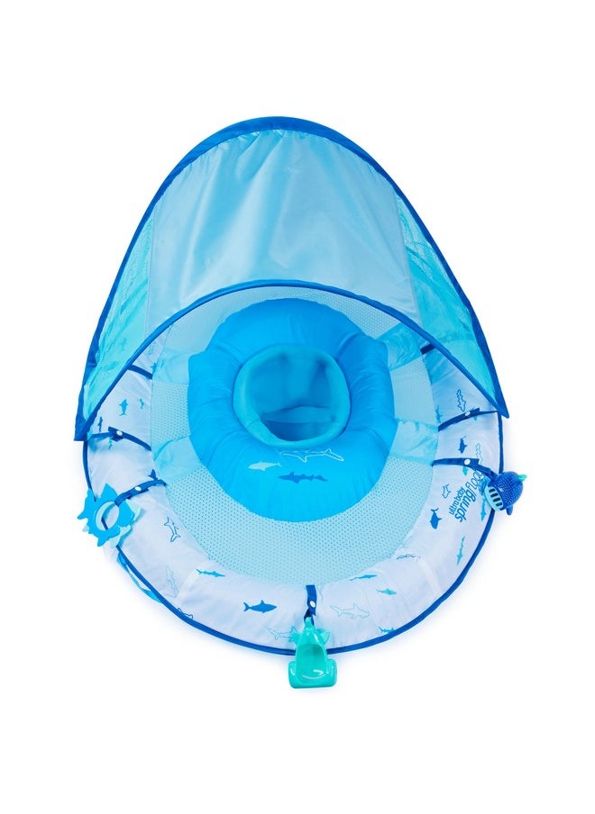 SwimWays Ultra Baby Spring Float, Premium Inflatable Baby Pool Float With Sun Canopy, Fast Inflation & Carry Bag (9-24 Months), Shark Toys For Kids  - Image 4
