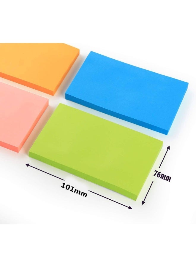 MOMENT Sticky Notes 76 X101Mm 5X100 Assorted Colors 500 Sheets, Self-Sticky Note Pads, Easy To Post For Home, School Supplies And Office Products - Image 2