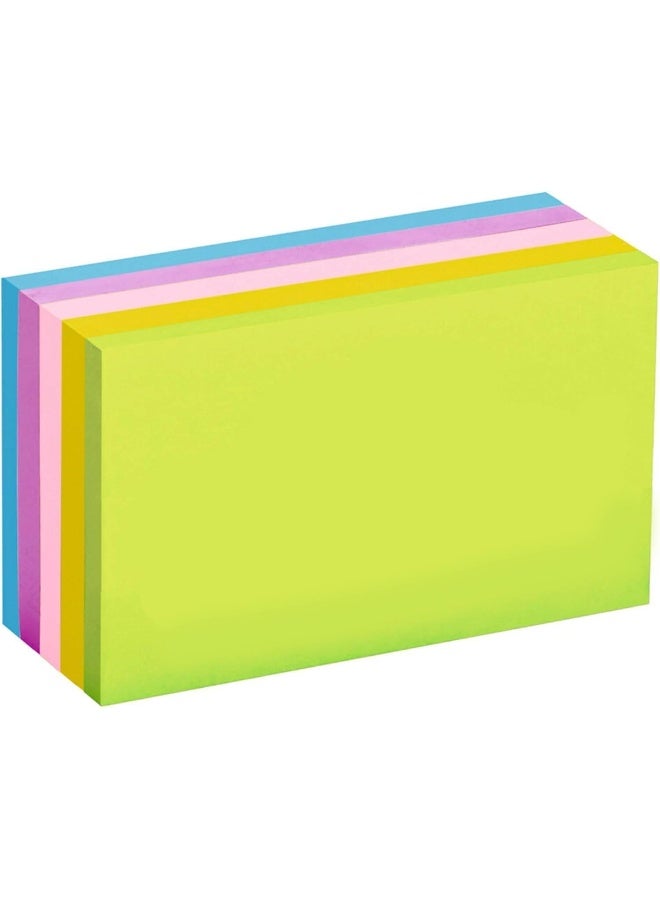MOMENT Sticky Notes 76 X101Mm 5X100 Assorted Colors 500 Sheets, Self-Sticky Note Pads, Easy To Post For Home, School Supplies And Office Products - Image 1