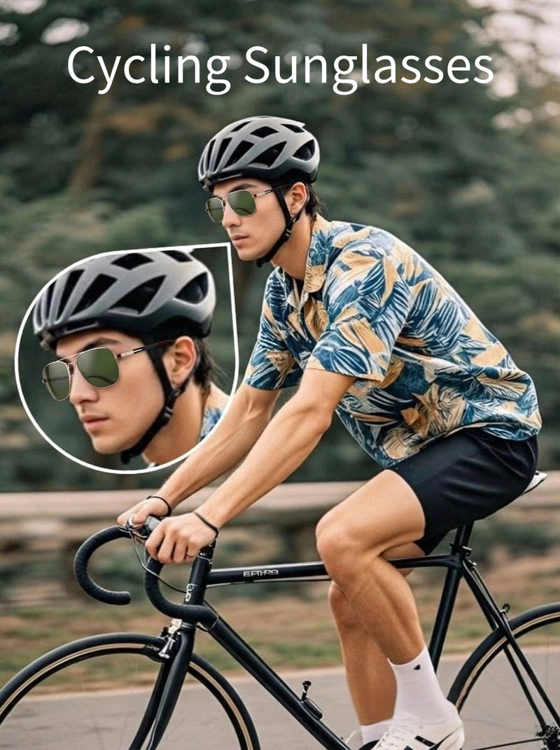Police RB Men's Cycling Glasses Metal High-end Sunglasses Black Frame with UV Lenses - Image 2