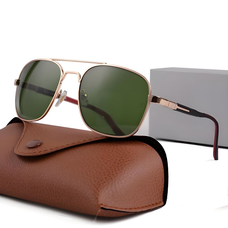 Police RB Men's Cycling Glasses Metal High-end Sunglasses Black Frame with UV Lenses - Image 1