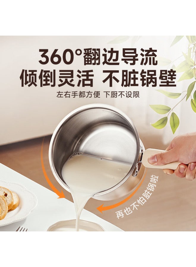 Supor Small Milk Pot, 316 Food-grade Stainless Steel Ceramic Non-stick Milk Pot, Baby Food Cooking Noodle Soup Hot Milk Pot, 16cm - Image 2