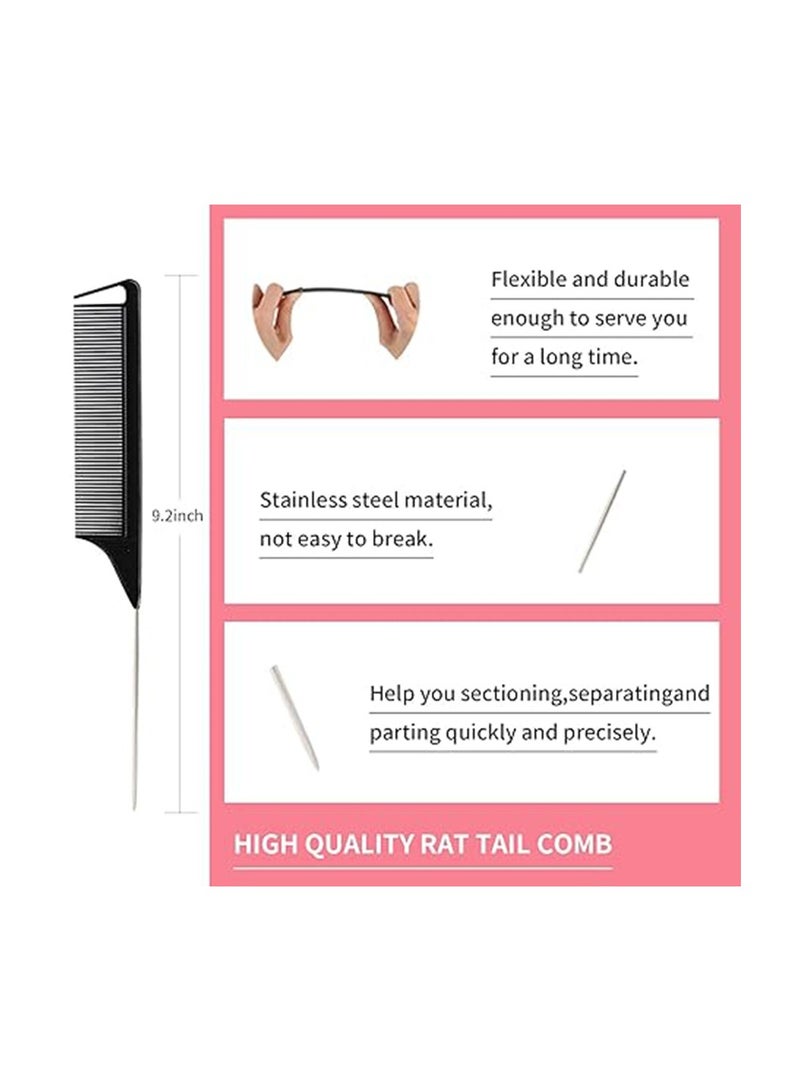ORiTi 3-Piece Hairstyle Comb Set, Tearing Hair Brush, Mouse Tail Comb, Double-Sided Edge Brush - Image 4