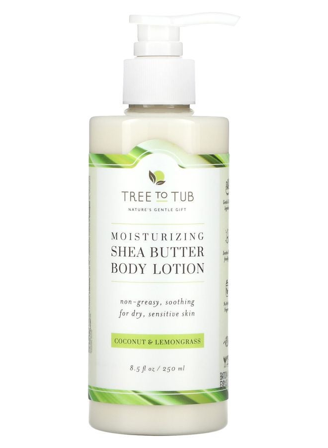 Tree to Tub Moisturizing Shea Butter Body Lotion Coconut & Lemongrass 8.5 fl oz (250 ml)