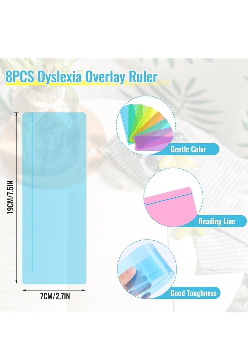 Y&D Guided Reading Strips, Colored Visual Aids for Children and Adults, Tracking Rulers Students Teachers, 8 PCS  - Image 3